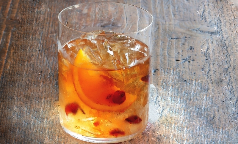 Cranberry Bourbon Old-Fashioned