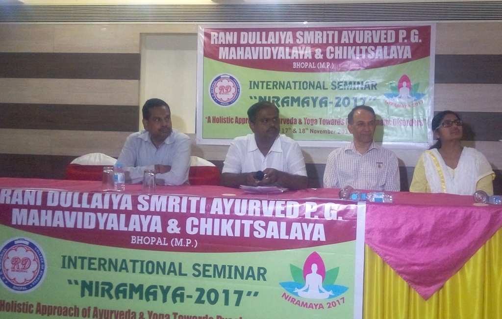 First ever International Seminar on Ayurveda and Yoga " Niramaya 2017" in Bhopal on 17 and 18 November