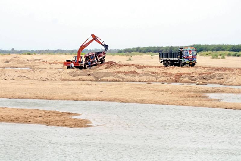 Sand Mining in rivers destroying environment