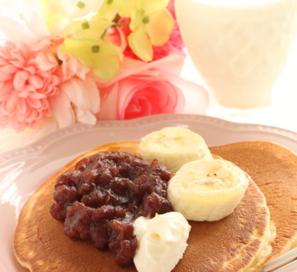 Banana Pancakes with Azuki