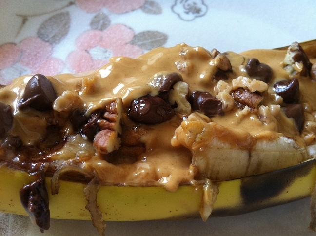 Warm Nutella Banana Boat