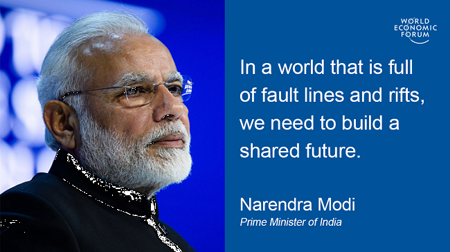 Three Greatest Threats to Civilisation, the PM Modi, Reflected the World at the World Economic Forum’s Annual Meeting 2018 in Davos, Switzerland!