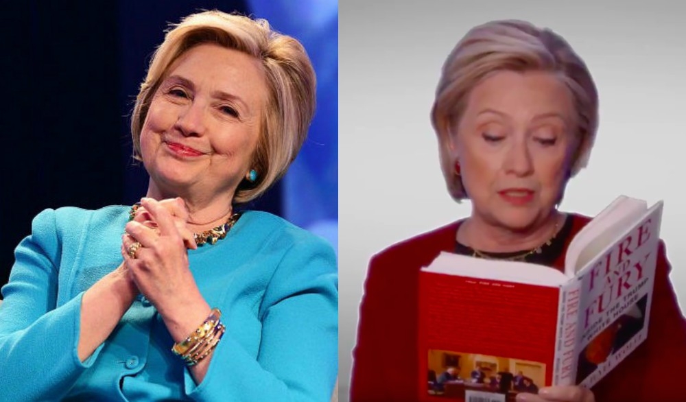 Hillary Clinton’s surprise audition in Grammy 2018 for Michael wolff’s “Fire and Fury: Inside The Trump White House”