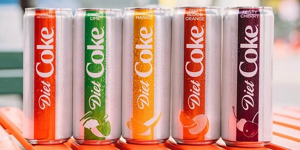 Fruits, Soda, Zero calories and Ontop Nonalcoholic Drink, Yes, Diet Coke squeezes fruits into Coke !!