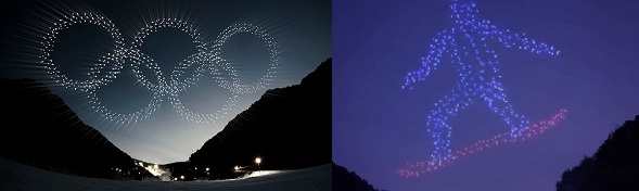 1218 Drones Lighting Up the Night Sky, Set the World Record at Day One of International winter Olympics! 