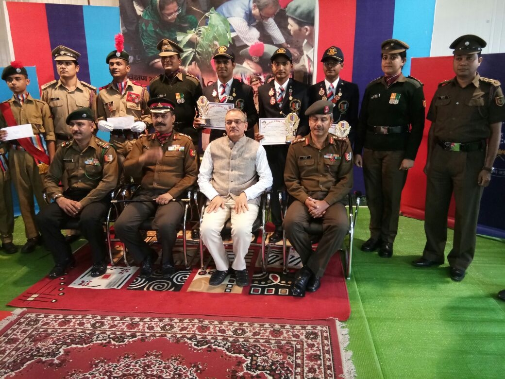 Capt. Choudhary and three NCC cadets of People’s University felicitated