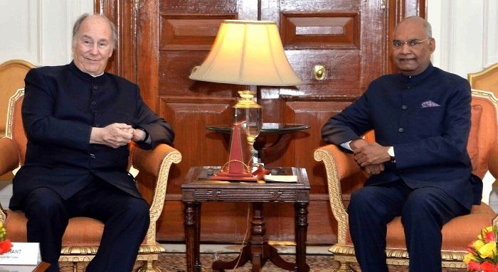 Prince Karim Aga Khan calls on President Kovind