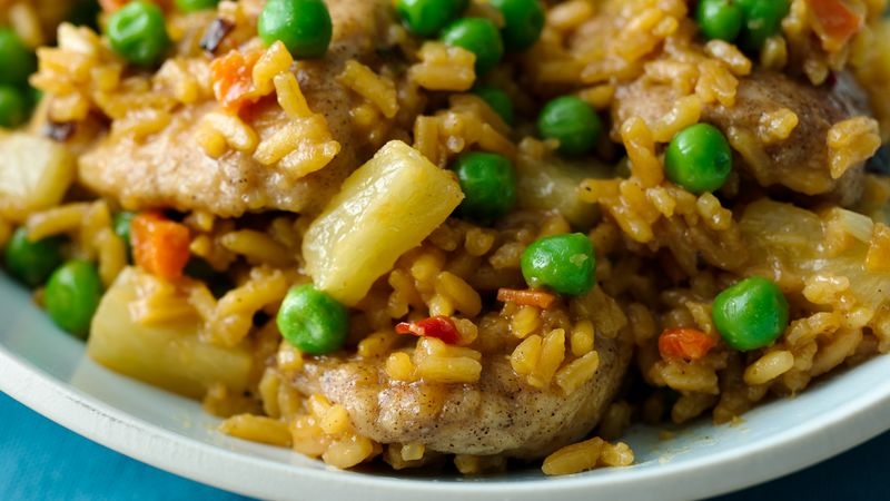 Caribbean Chicken Fried Rice 
