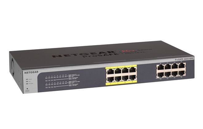 NETGEAR Unveils JGS516PE - ProSAFE Plus 16 Ports Switch With PoE