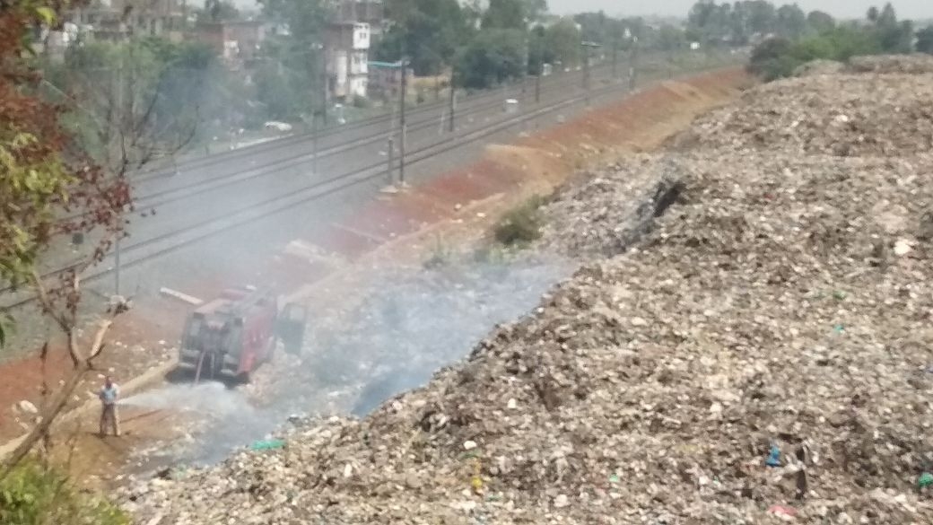 Fire breaks out at Bhanpur garbage dumping site in Bhopal 