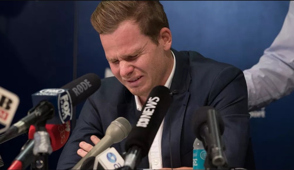 Steve Smith Breaks Down in Tears, Said, "I'll do everything I can to make up for my mistake."
