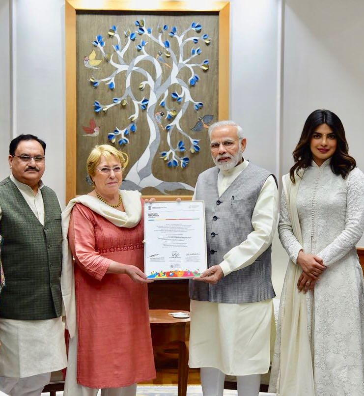 Priyanka meets PM Modi, invites him to PMNCH conference