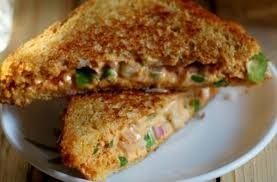 Cheese and Spring Onion Sandwich