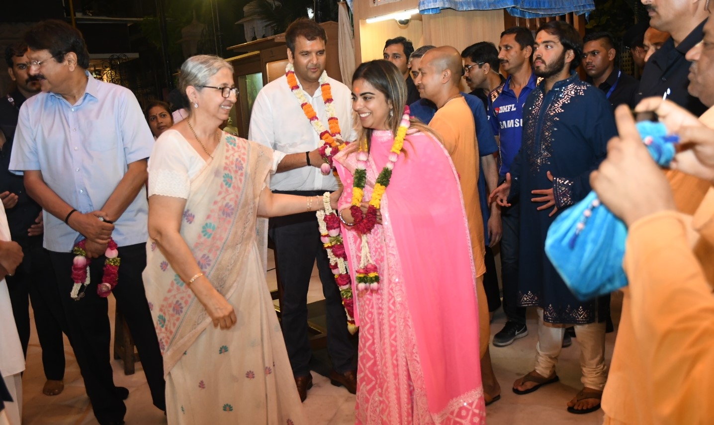 Ambani Family visits temple after engagement of Isha Ambani