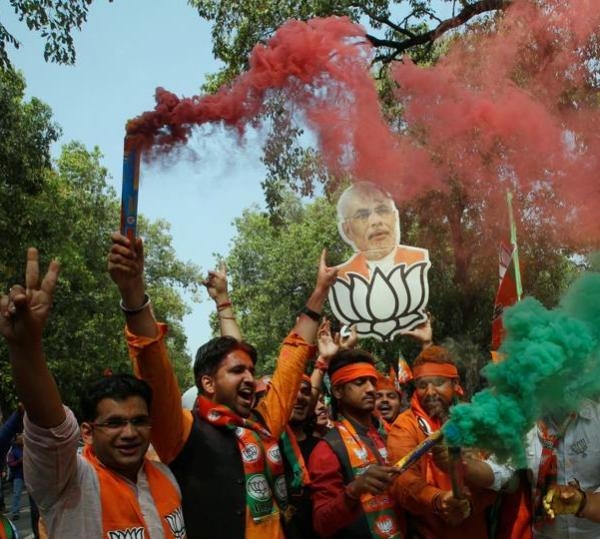 Trends favor with BJP in the Karnataka assembly election. 