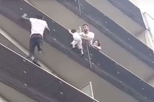 Spiderman begins his job as fireman in Paris