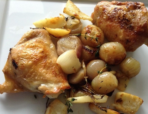 Chicken with shallots 