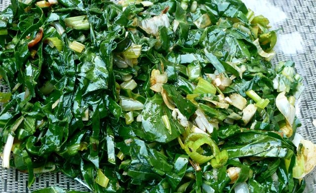 Garlic spring greens