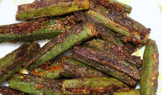 Okra with chilli