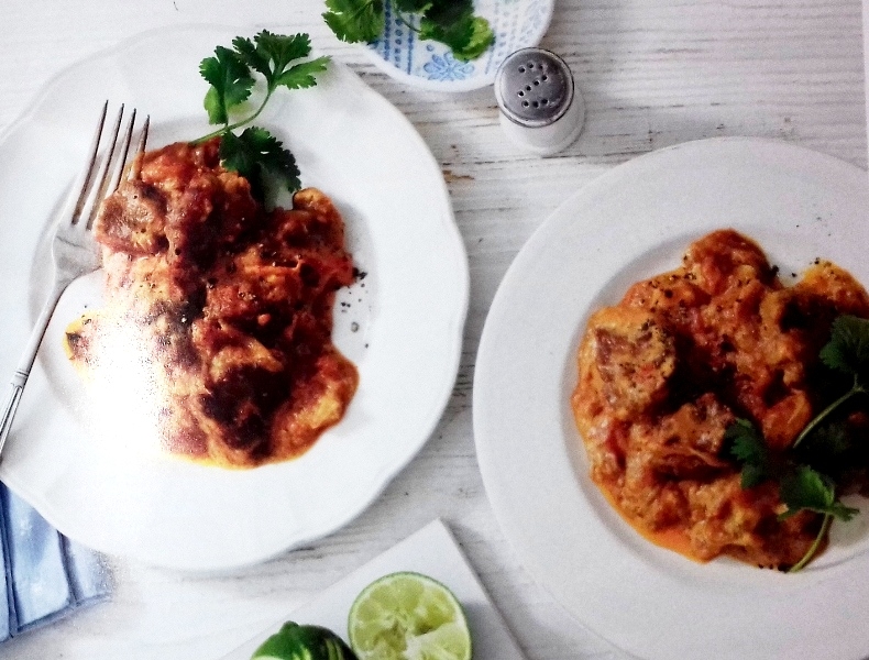 Spiced lamb with coconut
