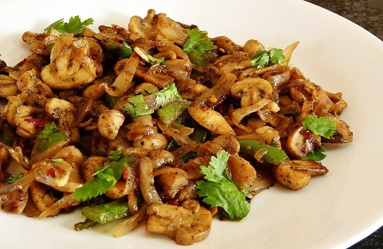 Mushroom Pepper Fry