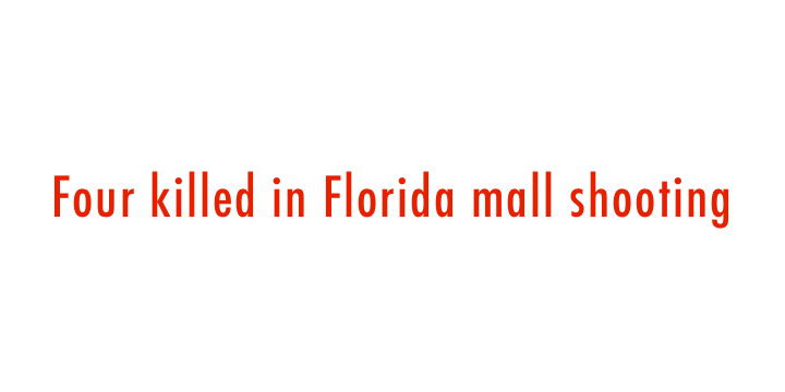  Four killed in Florida mall shooting (Lead) 