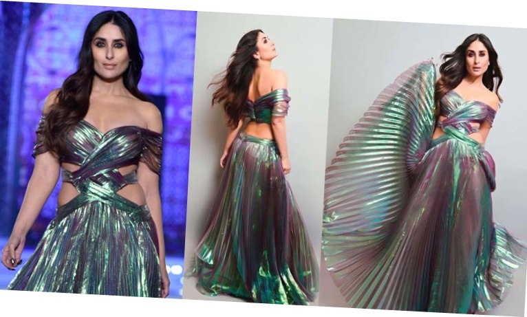  Kareena Glamourise Lakme Fashion Week with off-shoulder attire