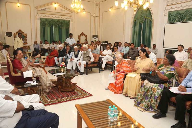 Make efforts to spread Gandhi Jis thoughts among children: Governor Patel