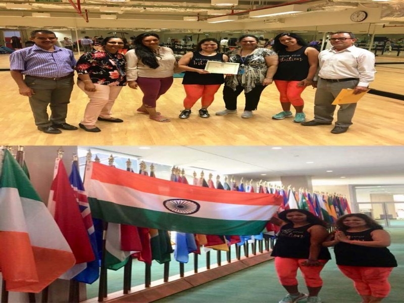 ZUMBA AT UN HEADQUARTER WITH SPICE BY INDIAN CHOREOGRAPHER VARSHA NAIK 