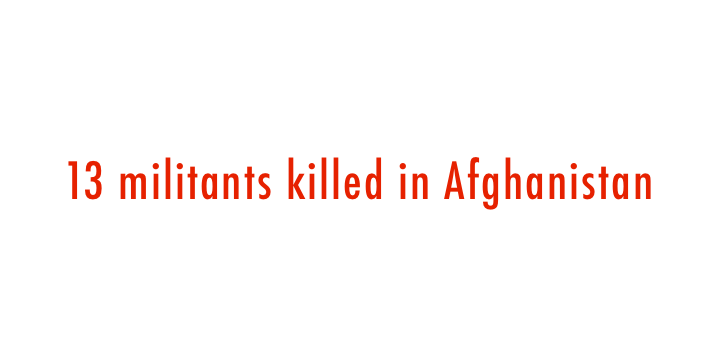  13 militants killed in Afghanistan 