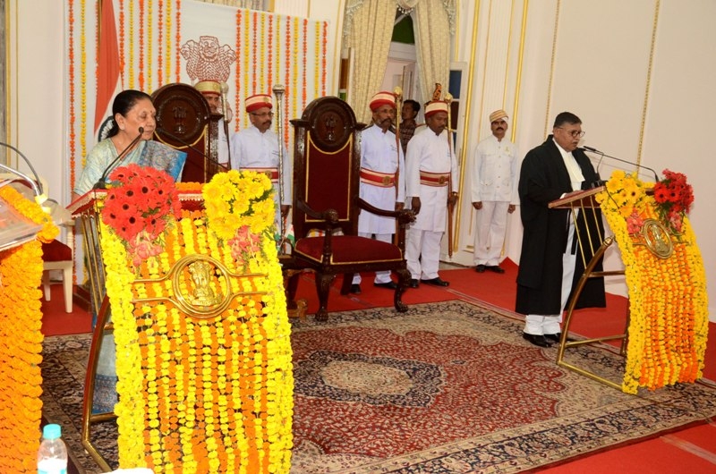 Governor administers oath to newly-appointed Chief Justice of MP High Court Justice Seth