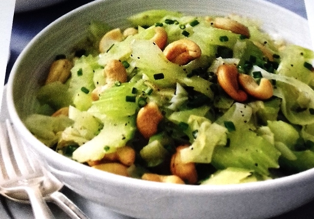 Celery and leek stir-fry