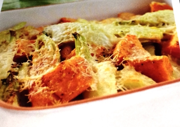 Roasted fennel and sweet potato gratin