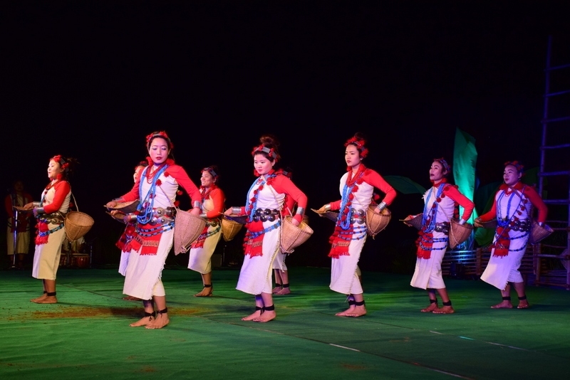"Akhada"of Tribal Literature festival 2018, Today's dance presentation began with 'Kabui and Dhol Cholam Dance'