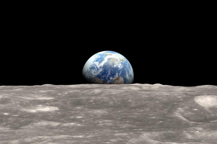 Taken aboard Apollo 8 by Bill Anders, this iconic picture shows Earth peeking out from beyond the lunar surface
