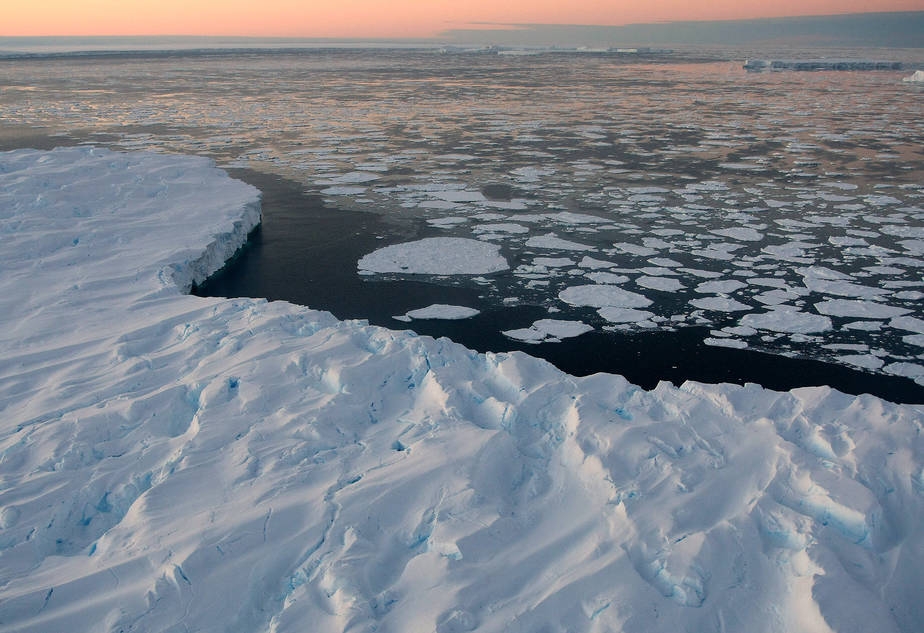 Antarctic ice is melting and sea water is rising 
