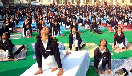 Mass Surya Namaskar on Yuva Diwas on January 12