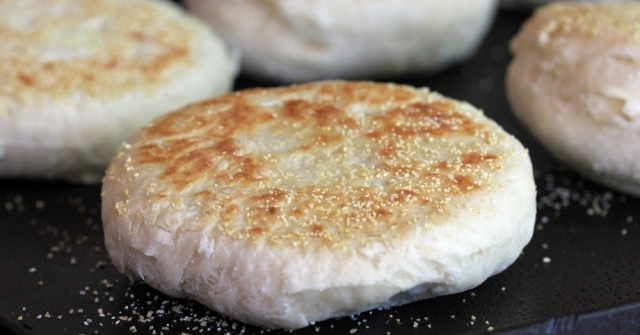 Griddled English muffins