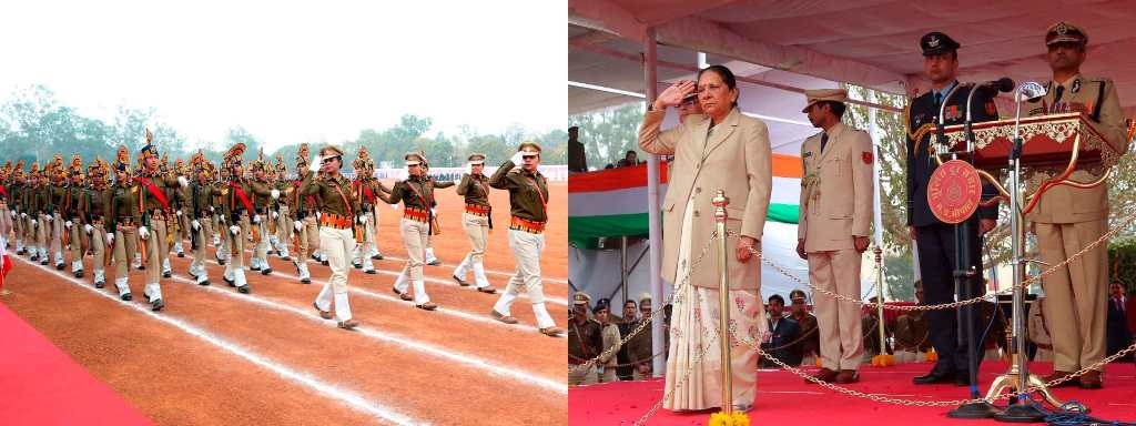 Governor Patel hoists National Flag in State level Programme