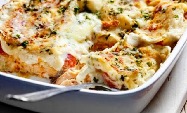 Smoked haddock lasagna