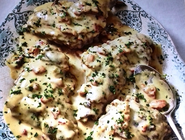 Rabbit with mustard and marjoram
