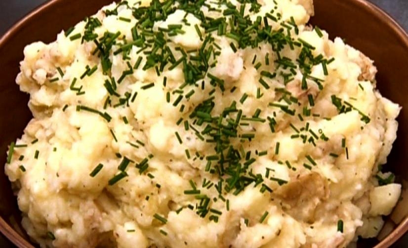 Garlic creamed potatoes
