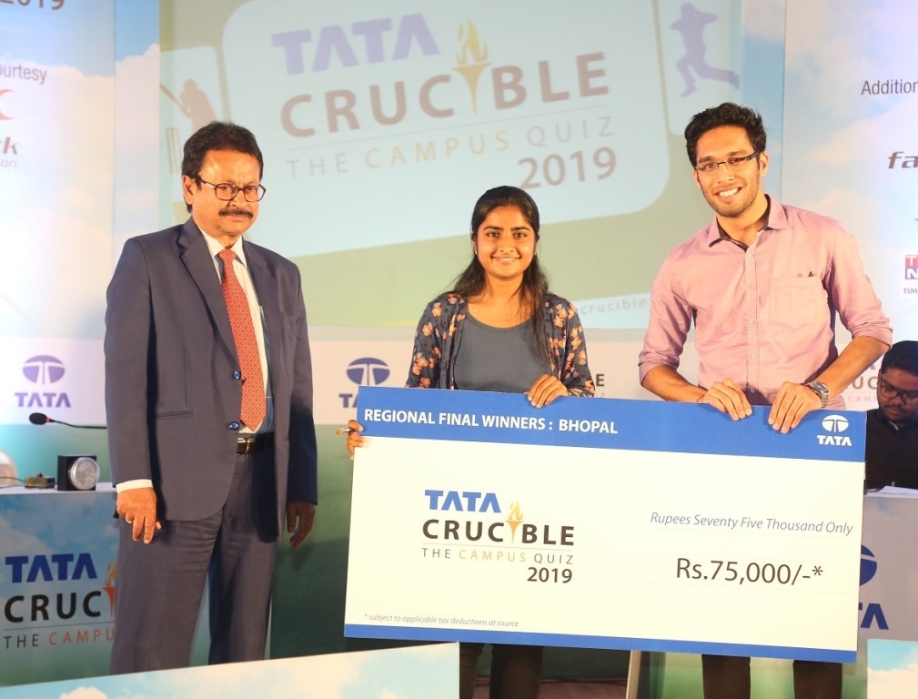 Team from NLIU emerge as winners at Bhopal regional finals of Tata Crucible Campus Quiz 2019