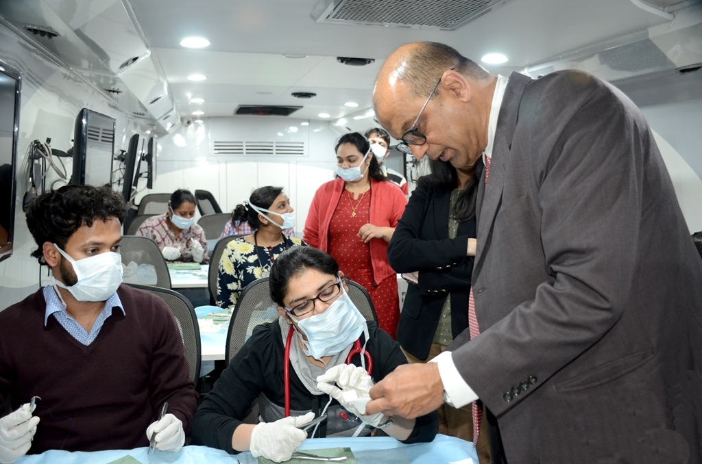 Surgical Skills Training Workshop held in specially designed van at People’s Hospital and Medical College  