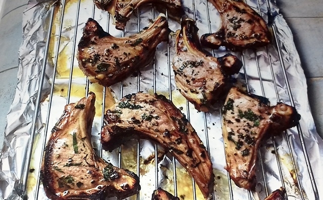 Lamb with mint glaze