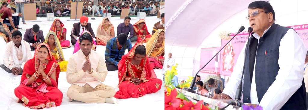Ministers Sharma and Panse attends Inter Caste Mass Marriage Programme