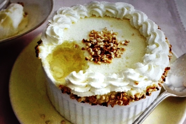 Chilled lemon soufflé 