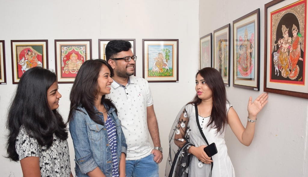 ​Workshop on Mysore painting concluded at IGRMS