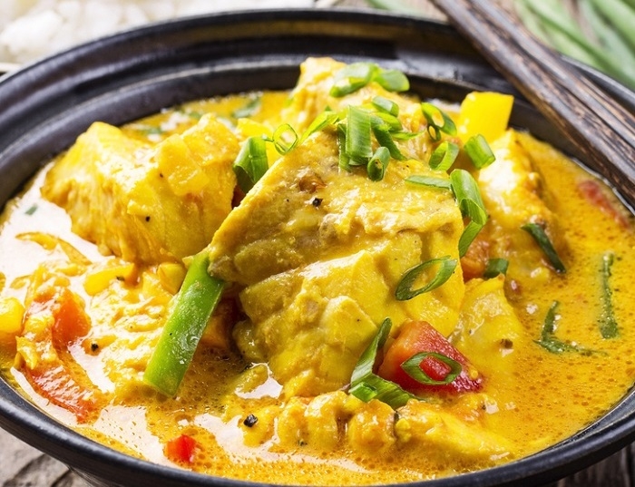 Thai yellow fish curry