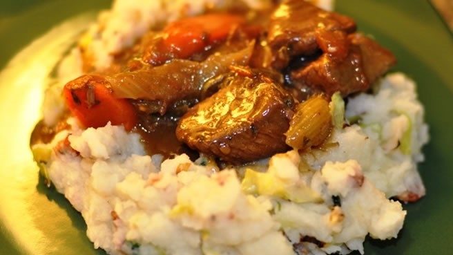 Beer Braised Irish Stew and Colcannon